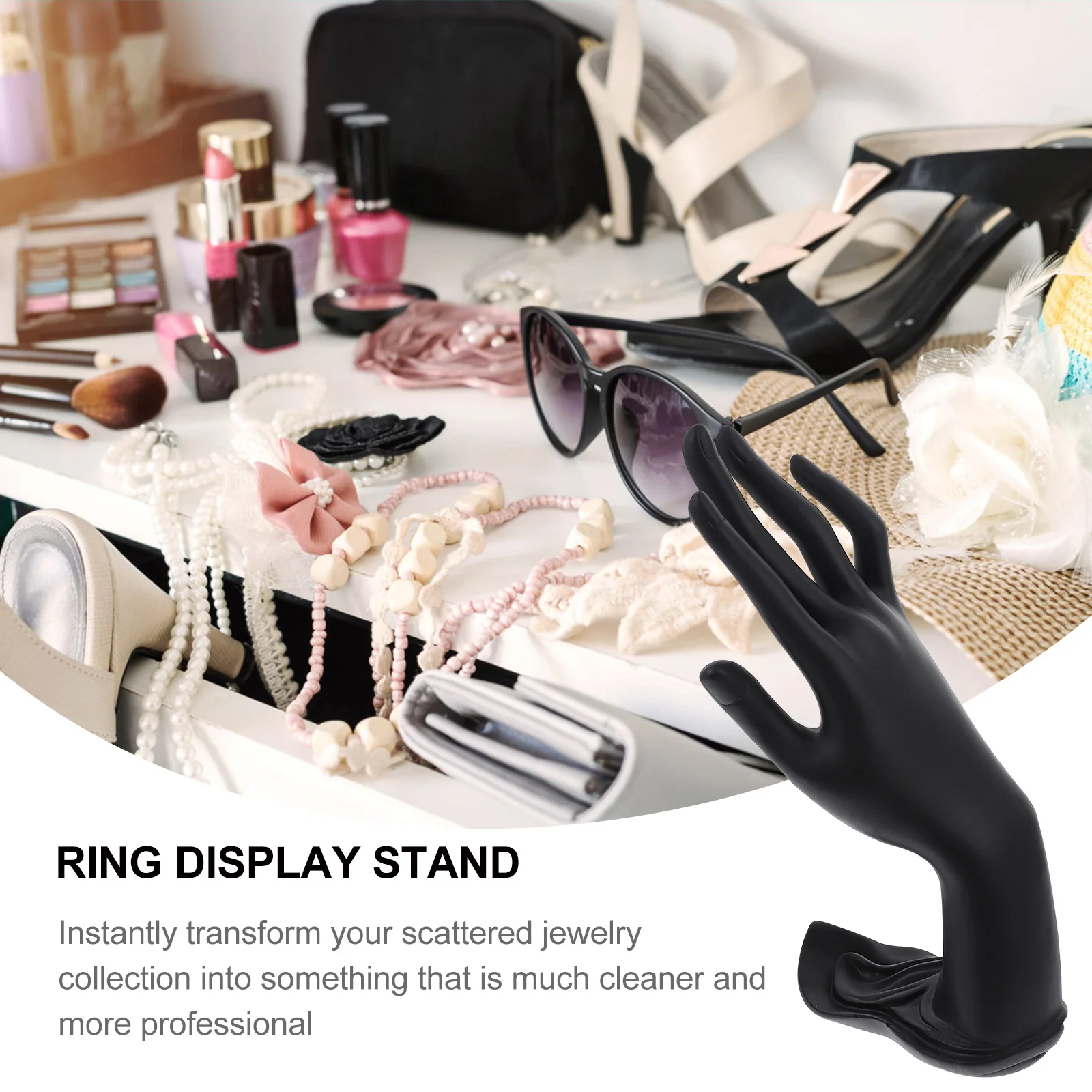 

Resin Hand Jewelry Stand Ring Necklace Holder Decorative For Store Counter Mannequin Hand Rack Watch Holder Ring Display Rack