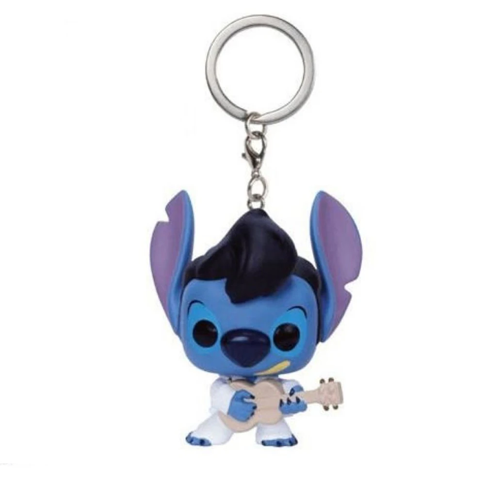 Anime Keychain Cartoon Lilo & Stitch Cute Doll Keyring Ornament Key Chain Car Pendant Kids Gift - view 3