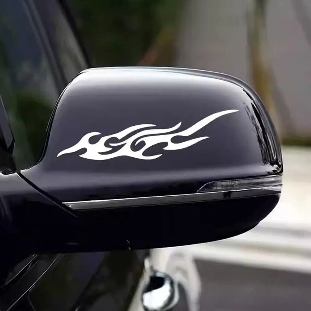 Flame Pattern Motorcycle Sticker Waterproof Automotive Vinyl Material Reflective Decal Reflective Design Easy Installation