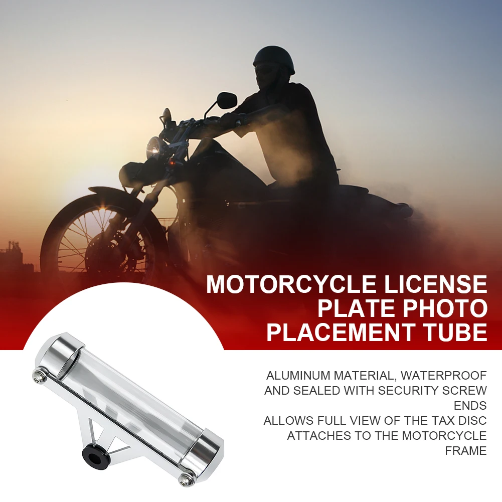 

Motorcycle Tax Disc Holder Seal Motorbike Secure Tube Tax with Hex Wrench Disc Cylindrical Holder Motorcycle Accessories