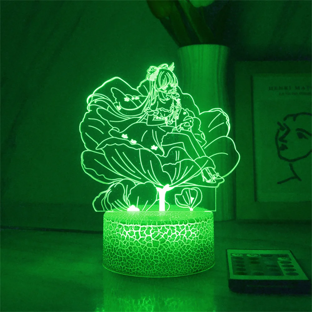 Genshin Impact 3D Night Light figure di gioco supporto in acrilico modello 3D lampada da tavolo lampada da comodino Anime per la decorazione della camera da letto regalo di compleanno