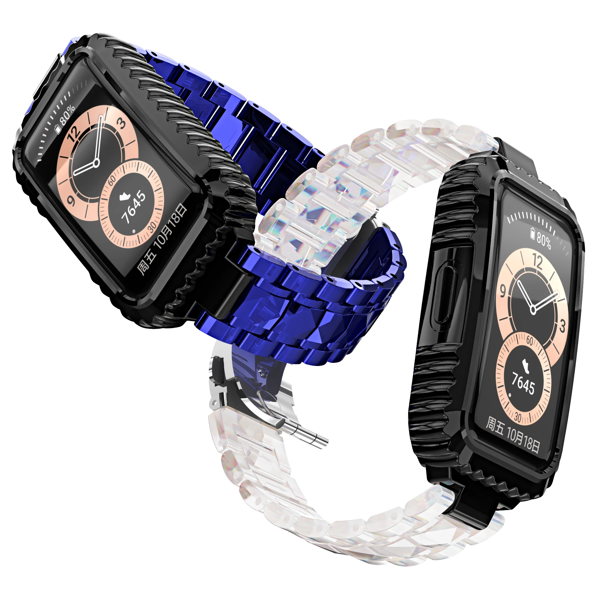 Прозрачный ремешок Glacier для Huawei Band 6/Honor Band 6, умный браслет, универсальный защитный чехол для Huawei Band 6 Pro, ремень