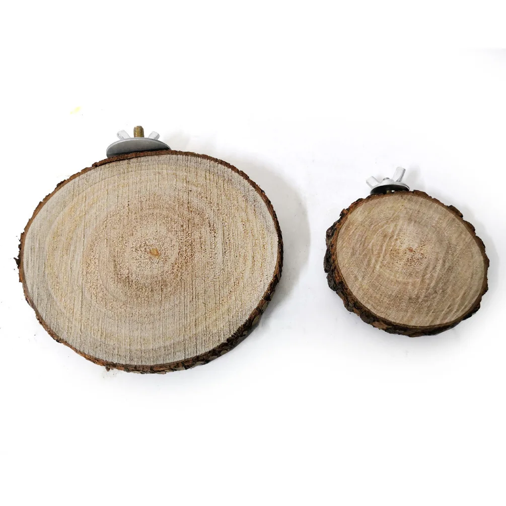 

Wooden Platform for Hamster Squirrel Chinchilla Parrot Pet Perch Stand Detachable Bird Cage Exercise Equipment