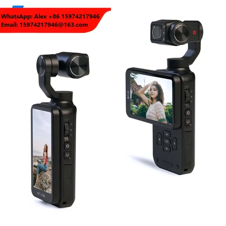 Portable Pocket DV M5 3 Axis Anti-shake HD Gimbal Camera 5K/30fps 3.5inch Rotatable Screen 120 Ultra Wide-Angle Fast Focus