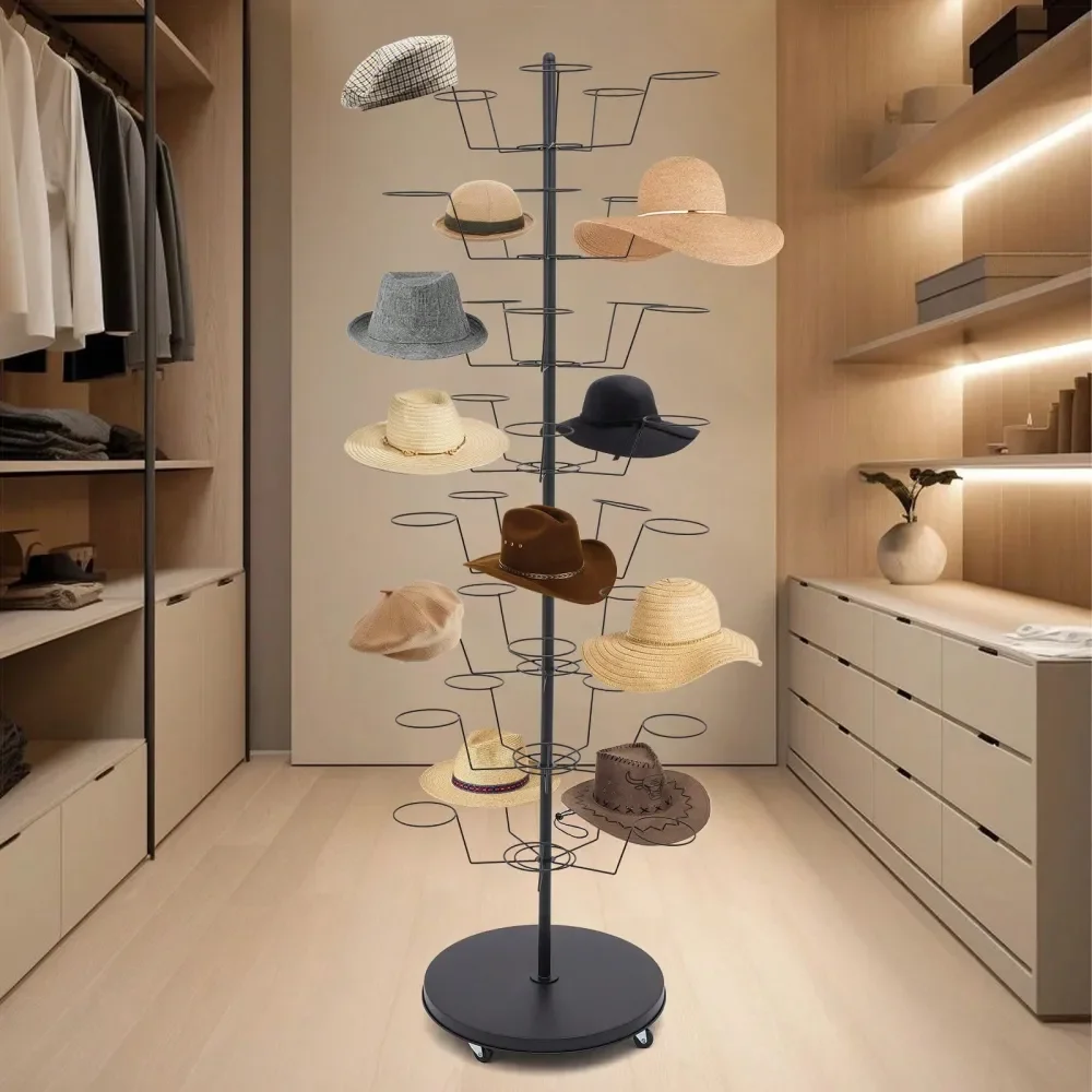 

Hats Wigs Holder Tre, Freestanding Hat Display Stand, 8Tier Hat Holders, 40 Hat Positions For Hat Store Shop And Cloakroom Coat