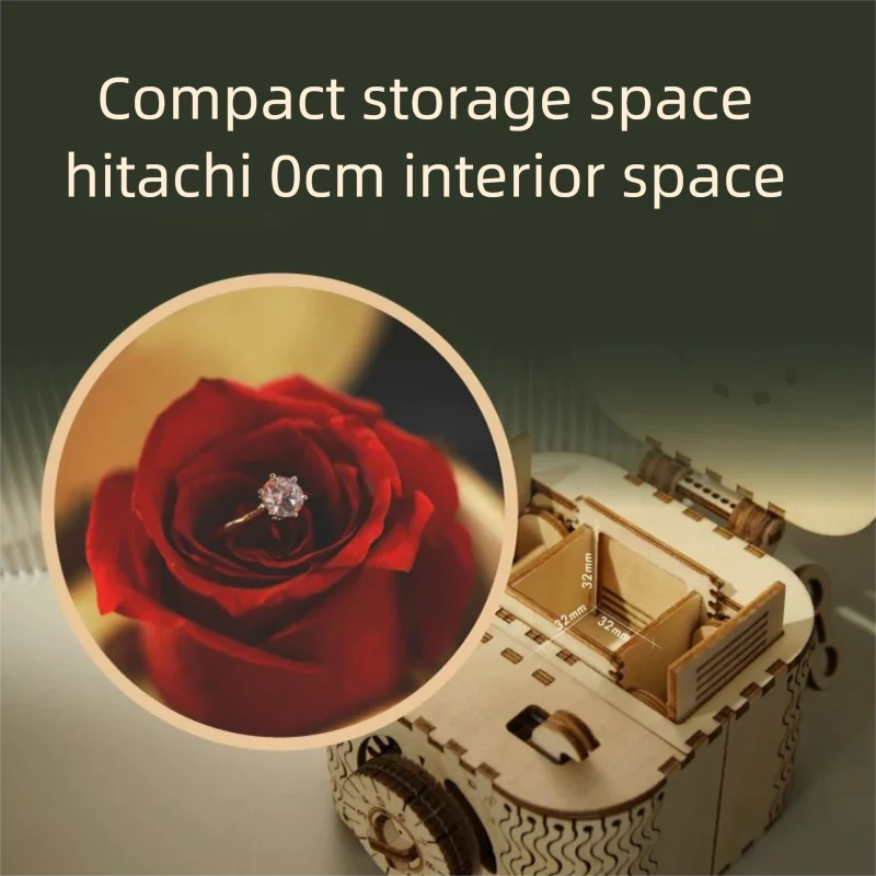 Puzzle in legno 3D Scatola del tesoro meccanica Modello Progetti rompicapo fai-da-te per giocattoli regalo di compleanno per ragazze di età superiore 14 anni per adulti