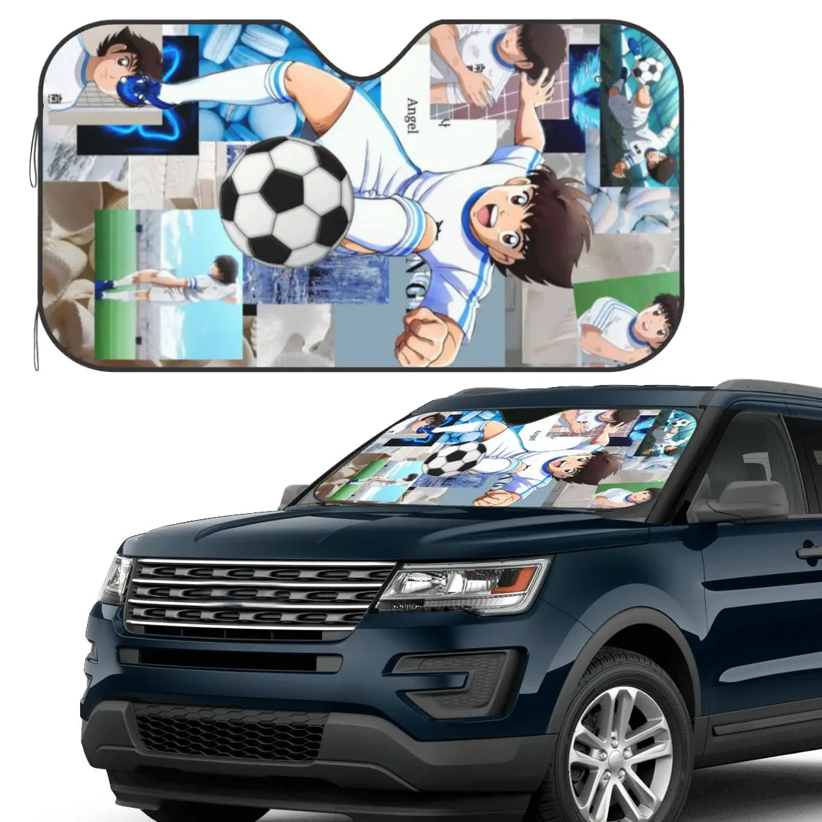 Ozora Oliver Atom Capitan Tsubasa parasol parabrisas delantero de coche ventana parasol accesorios cubiertas
