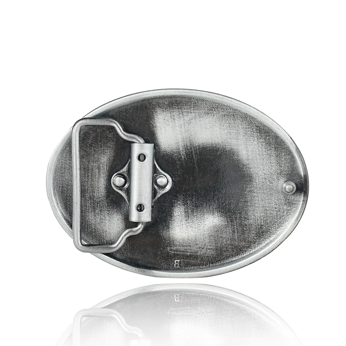 Western Belt Buckle Initial Vintage-Cowboy Rodeo Silver Large Skull Belt Buckle for Men Women