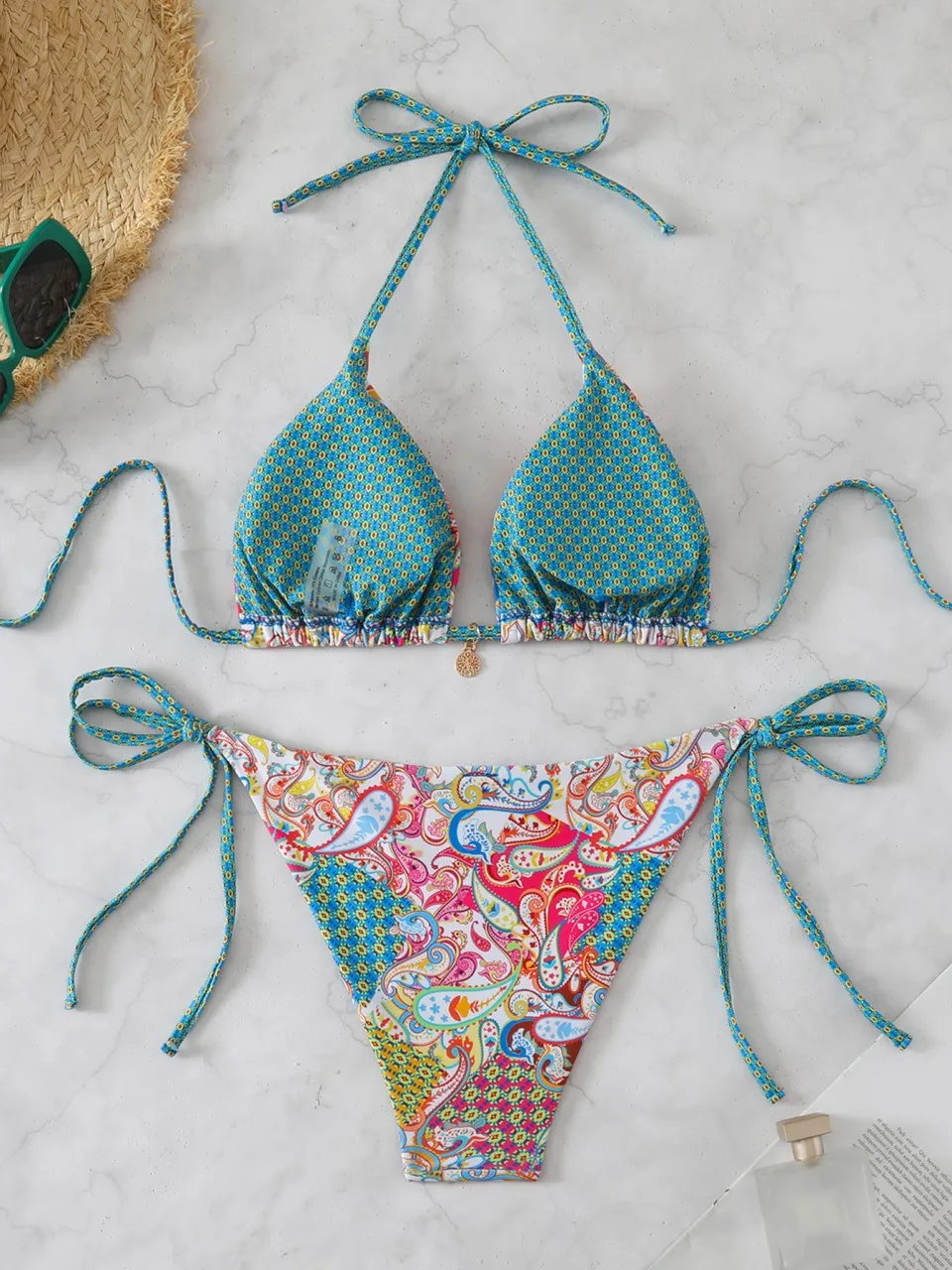 النساء الرسن سلسلة البيكينيات 2026 مثير ملابس سباحة مطبوعة الإناث مبطن البرازيلي ملابس السباحة الاستحمام لباس سباحة بحر #5