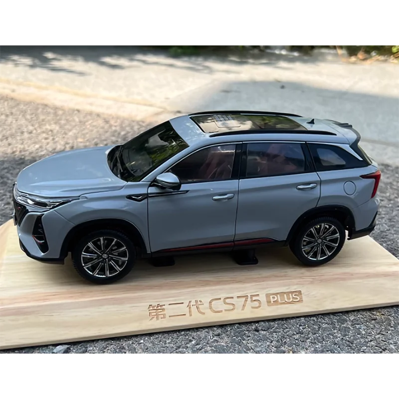 Diecast 1: 18 Scale Alloy ChangAn Second-generation CS75 PLUS Off-road Vehicle SUV Simulation Car Model Display Souvenir