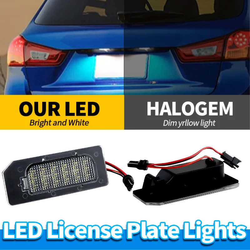 

2PCS for Mitsubishi ASX Outlander Sport 2011-2020 LED License Plate Light 6000K White No Error 8341A132 Direct Replacement