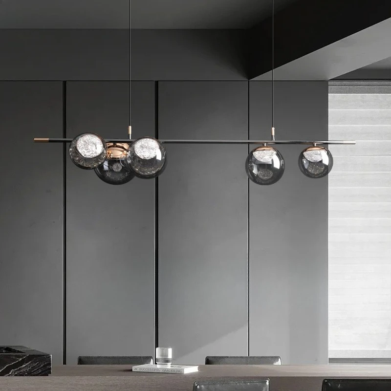 

Minimalist restaurant chandelier Modern minimalist dining table Bar island chandelier Long dining room light