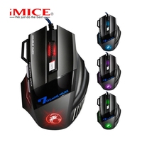 USB Wired Gaming Mouse 4Button Led Dazzle Breathing Light Ergonomic Mice 2400 DPI Adjustable Optical Mice for PC Gamer Computer