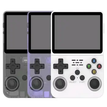 R36S handheld game console 3.5 inch built-in rechargeable battery portable style pre-installed handheld game consoles system
