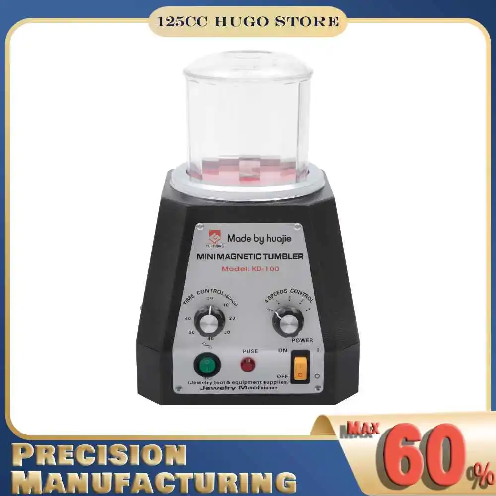 

Magnetic Polishing Machine 4 Gears Jewelry Polisher 200W Magnetic Tumbler Deburring Grinding Machine