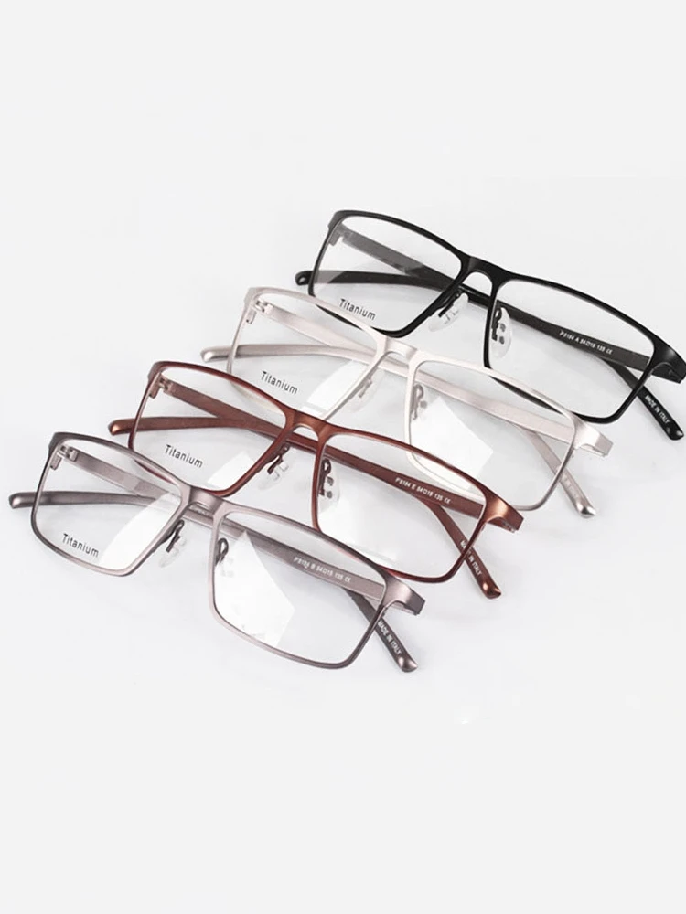 ultra-light-pure-titanium-men's-glasses-frame-p8184-business-square-optical-glasses-anti-blue-light-light-sensing-color-change
