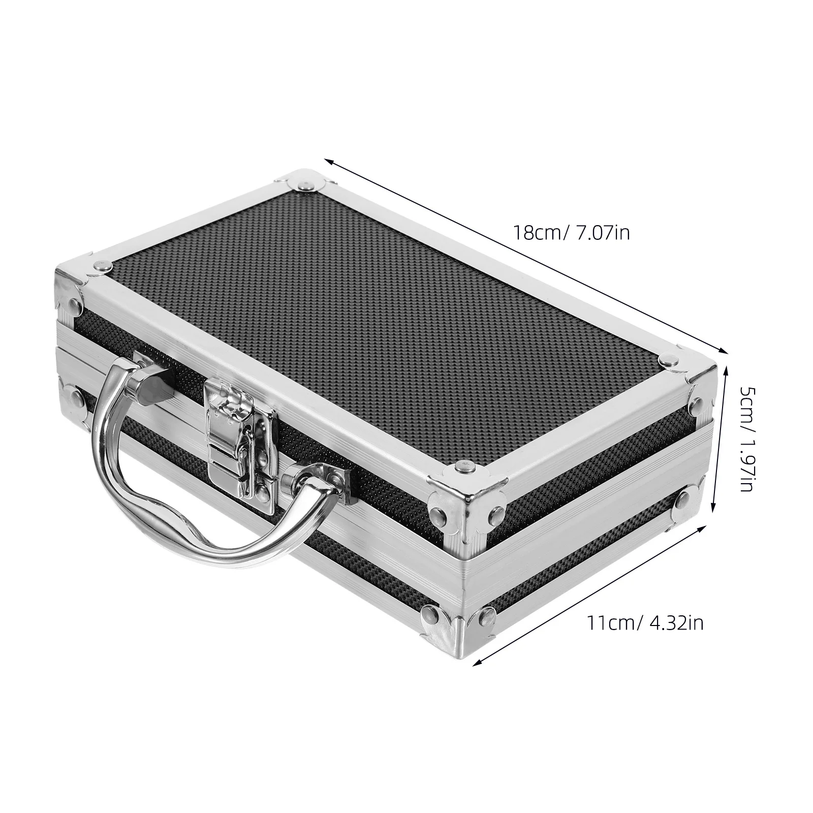 Boîte de rangement d'outils portables en alliage d'aluminium, grande mallette en métal Portable antichoc, organisateur professionnel, mallette à outils de voyage