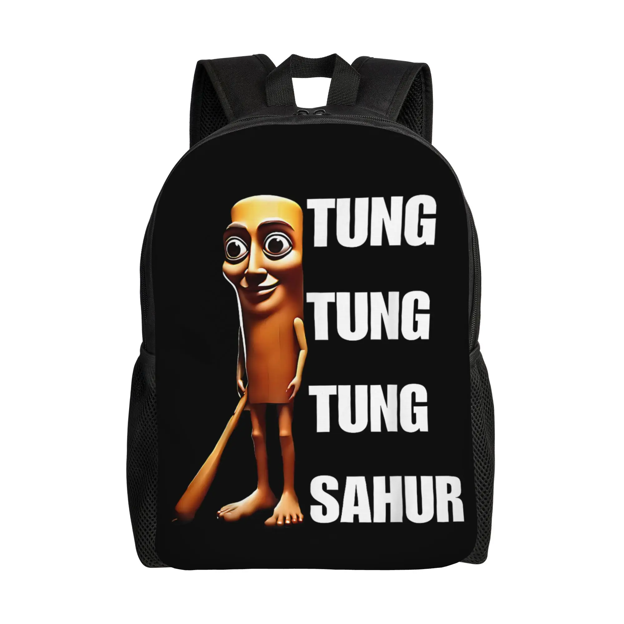 

Рюкзак Tung Tung Tung Sahur для мужчин и женщин, стильный студенческий/рабочий рюкзак, итальянский мем-дизайн, холщовые сумки для колледжа с карманом