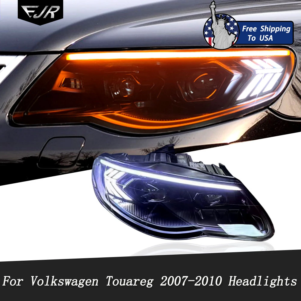 

For Volkswagen VW Touareg 2007-2010 Headlight Old to New LED Dual Lens Driving Turn light Front Head Lamp for VW Car Accessories