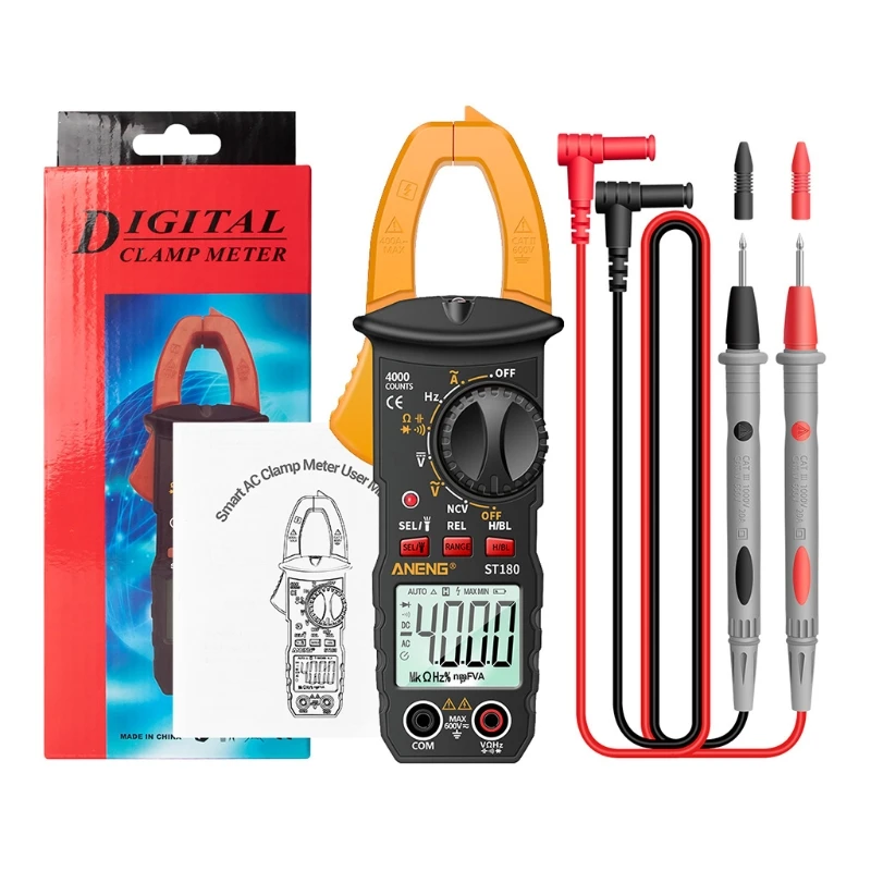 ST180 Digital Clamp Meter T-RMS 6000 Counts, Multimeter Tester DropShipping