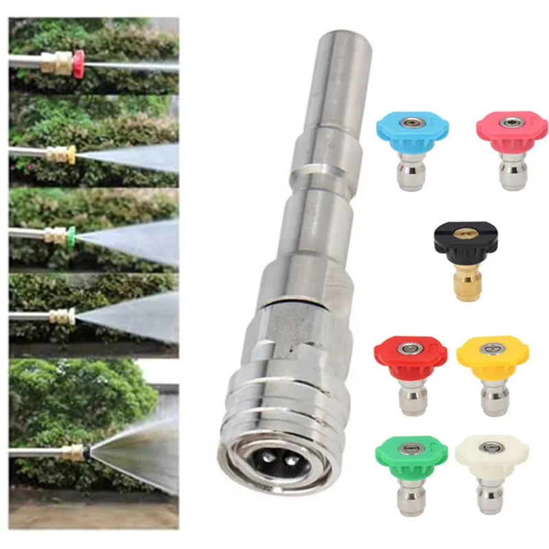 A95I-High Pressure Washer Adapter R For Nilfisk KEW ALTO WAP CALM To 1/4" Quick Connect With Spraying Nozzles