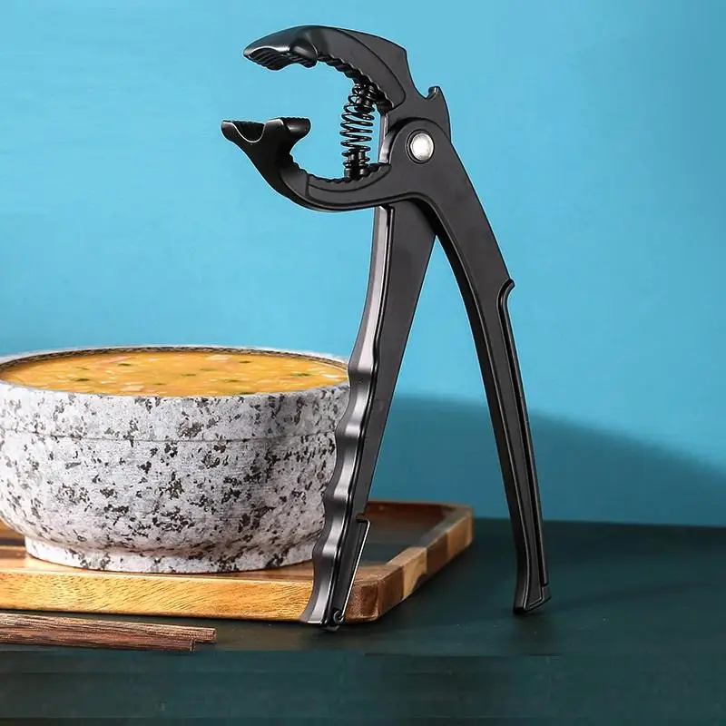 【السلام】مشابك توصيل وعاء حجري مضادة للحرق وحامل وعاء ملقط لوح تسخين لمقلاة الهواء والشواية وأداة أدوات المطبخ #1