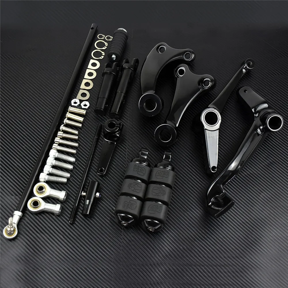 Motorfiets Zwart Forward Controls Complete Kit Pinnen Hevels Koppelingen Voor Harley Sportster XL883 XL1200 2004-2013 2014-2022