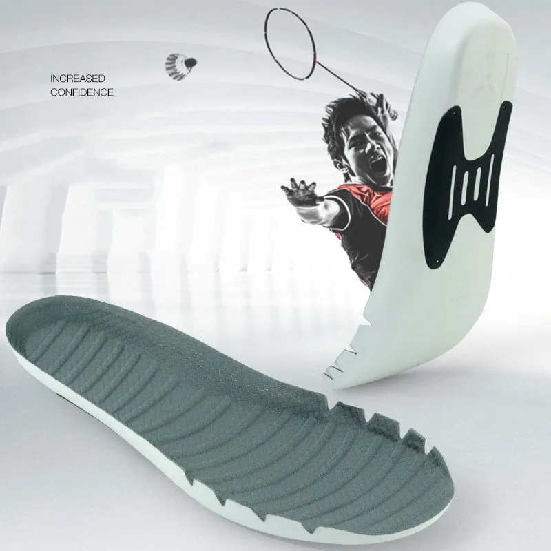 

High-elastic Shock-absorbing Badminton Insoles Sweat-absorbing Breathable EVA Anti-slip Insoles For Height Increase