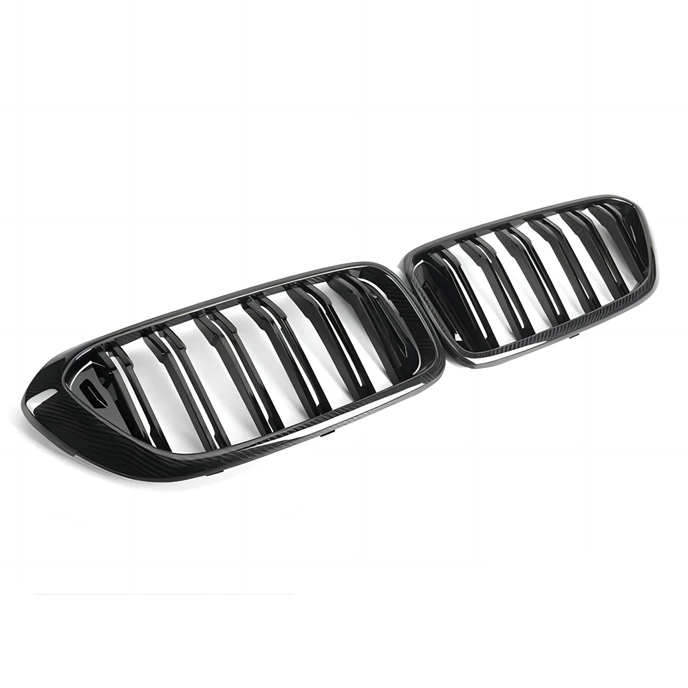 Dry Carbon Fiber Grill Front Bumper Double Slat Kidney M Style Grille For 18-20 BMW 6 Series G32 Gran Turismo GT 620d 630i 640i