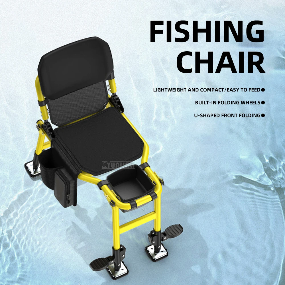 New Knight Fishing Chair - Portable, Lightweight, Multi-functional Folding Fishing Chair with Adjustable Height