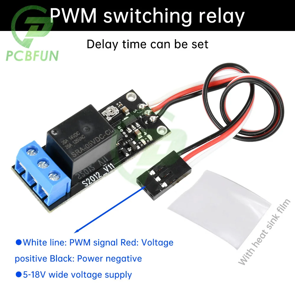 PWM Electronic Switch Relay 5-18V Model Airplane Car Model Boat Model Remote Control Aerial Light Control Can Be Set Delay