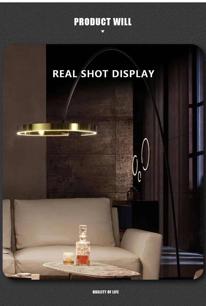 Designer Angeln Stehlampe Nordic LED Wohnzimmer Stehlampe Für Villa Schlafzimmer Hotel Indoor Decor Einfache Kunst Hohe Stehlampe – Detail 5