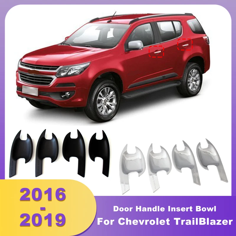 

Side Door Handle Insert Bowl Exterior Handles Trim For Chevrolet TrailBlazer 2016 2017 2018 2019