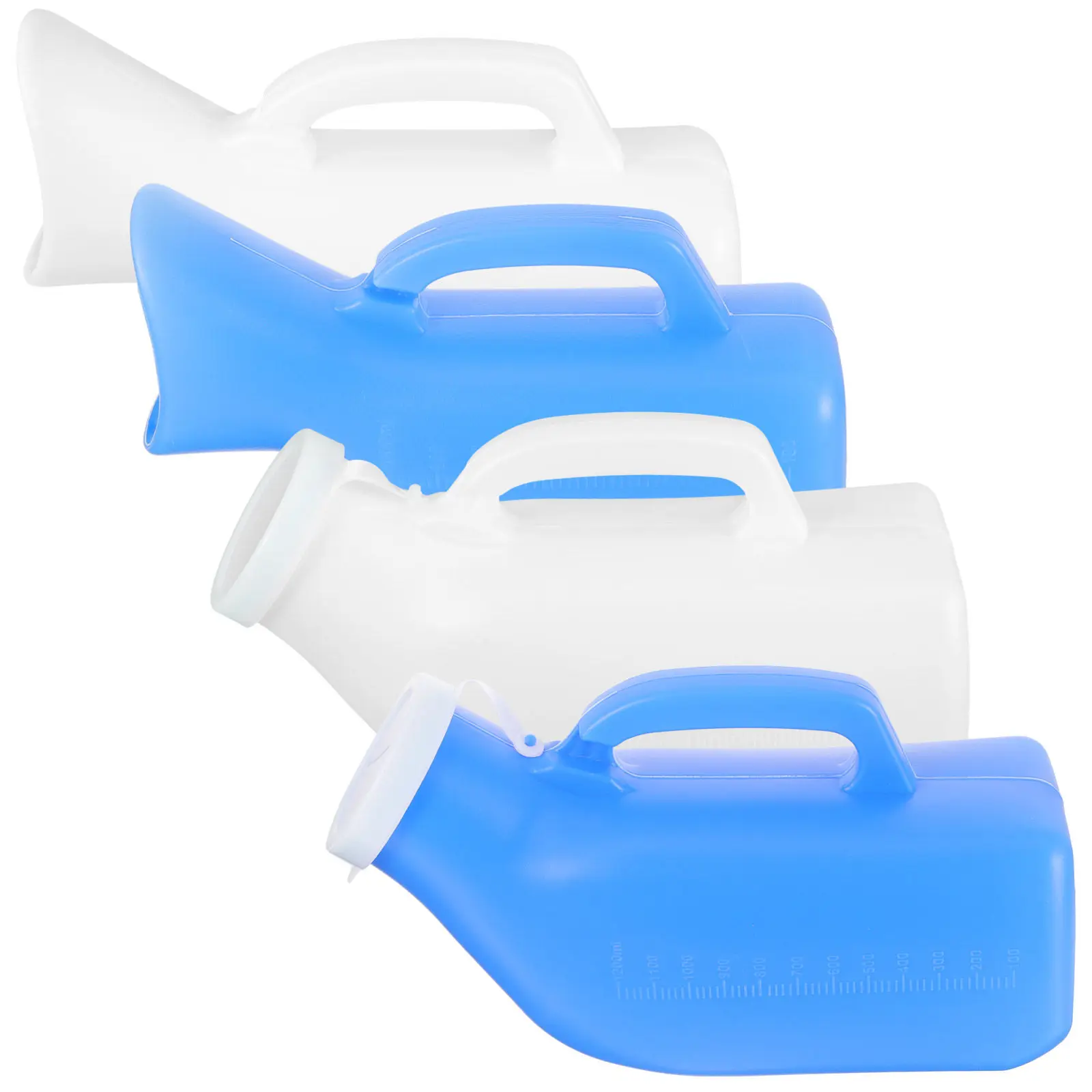 

4Pcs Portable Adult Urinal Reusable Thickened Plastic Urine Bottle for Men Women Elderly Travel Camping Beach Household Daily