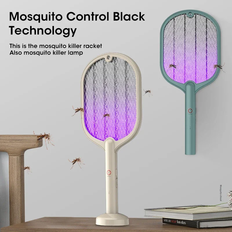 

Electric Mosquito Racket Swatter 3000V USB Rechargeable Mosquito Killer Lamp Adjustable Bug Zapper Fly Bat