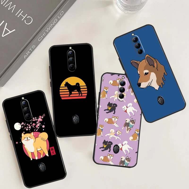 Animal Cartoon Akita Dog Phone Case For ZTE Nubia Red Magic 9 Pro 8 Pro Plus 6 7 6S 7S 8S Pro 6R 5S 5G Back Cover