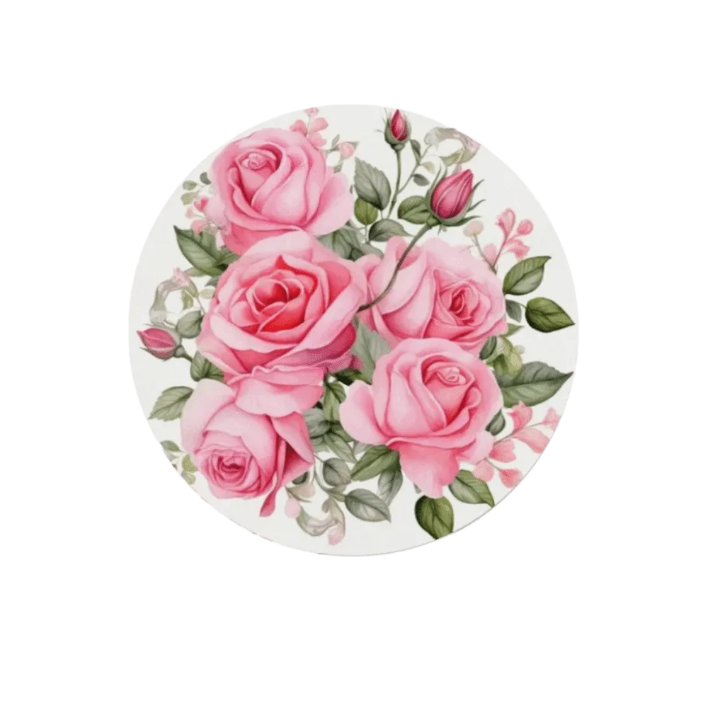Heat Insulation Floral Birds Table Placemat Anti-scald Anti-slip Round Dining Mat Coffee Cup Mats Coaster Flower Linen Table Mat