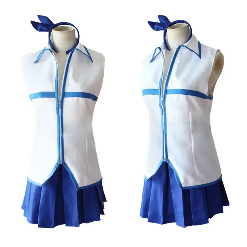 A Litter Of Bears Anime FAIRY TAIL Lucy Heartfilia Cosplay Costume Top skirt Hairpin Set Halloween Makeup Party Prop 2025 New