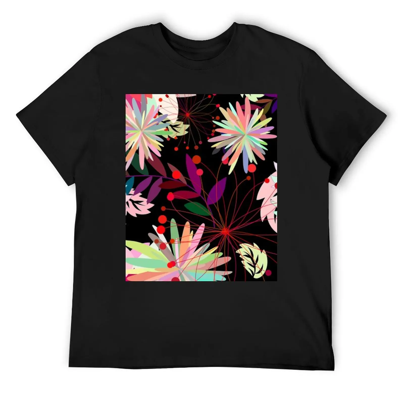 

Colorful Floral Pattern T-Shirt anime figures cheap stuff t shirts for men cotton