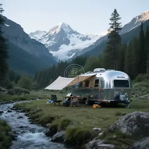 Advanced China Trailer Motorhome and caravan Fully Equipped RV Trailer for Sale Camping Trailer