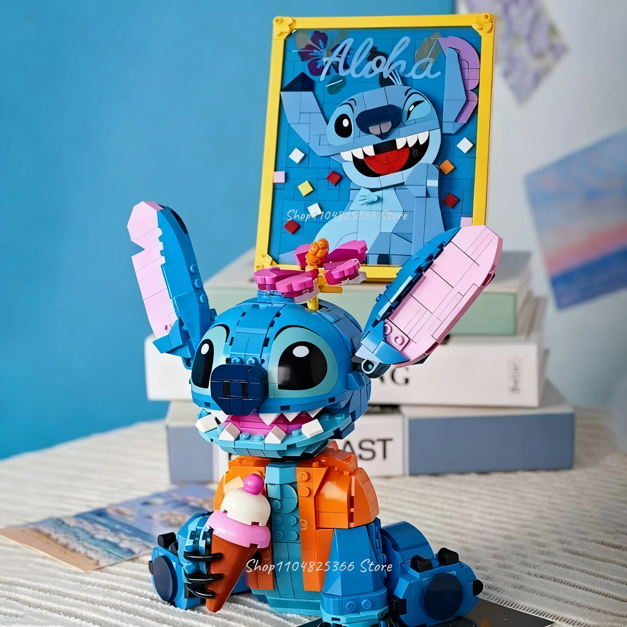 Blocs de construction Disney Stitch Angel CP 3D Pixel, figurines d'anime, cadeau créatif pour enfants, garçons et filles, jouet cadeaux de fête d'anniversaire