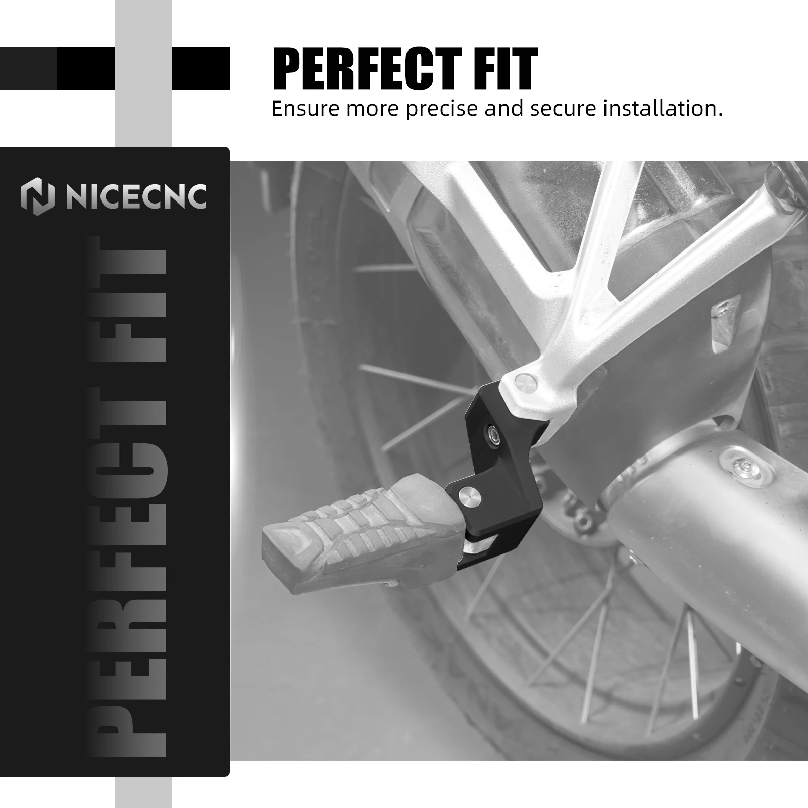 For BMW R 1250 GS R1250GS Adventure 2018-2024 NICECNC Passenger Footrest Lowering Kit R1250GS 2018-2023 R1250GSA R1250GS ADV