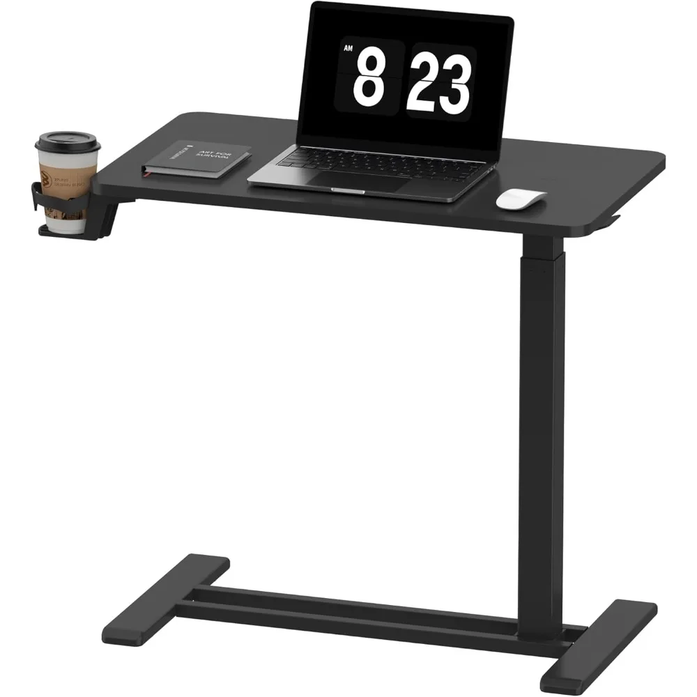 

Adjustable C Table with Wheels, Mobile Snack Side End Table Sofa Couch Bedside Table Laptop Rolling Cart TV Tray Night Stand Sm