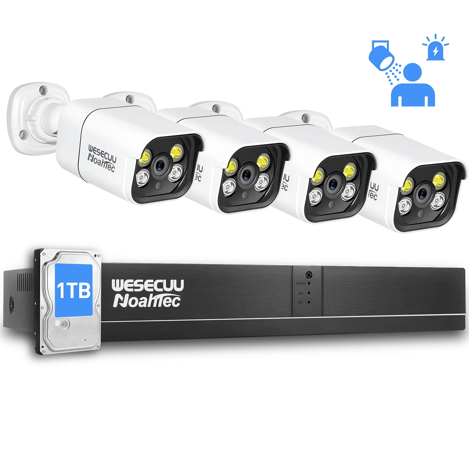 

WESECUU 8CH 4K 8MP POE револьверная IP-камера CCTV комплекты со встроенным аудио Водонепроницаемая камера