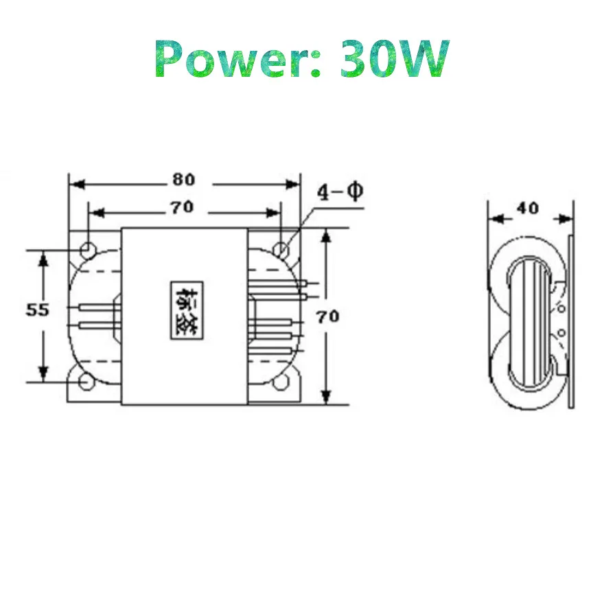 30W/40W Reines Kupfer R Core Transformator DAC Decoder Vorverstärker Audio Netzteil Dual 9V/Dual 12V/Dual 15V (Optional)