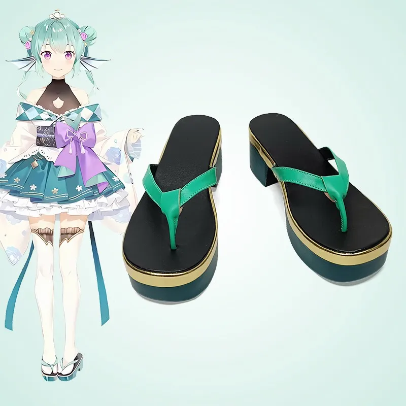 Finana Ryugu Cosplay Shoes Hololive Vtuber Shoes Custom Made Clogs Halloween Party Carnival Cosplay Prop Role Play Accessory