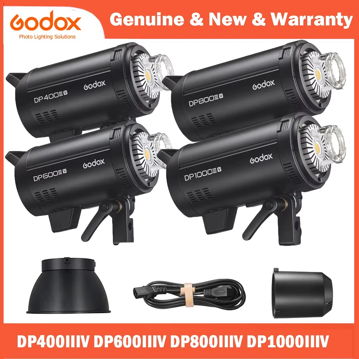 Godox DP400IIIV DP600IIIV DP800IIIV DP1000IIIV Professional Studio Flash Strobe Photography Monolight With Standard Reflector