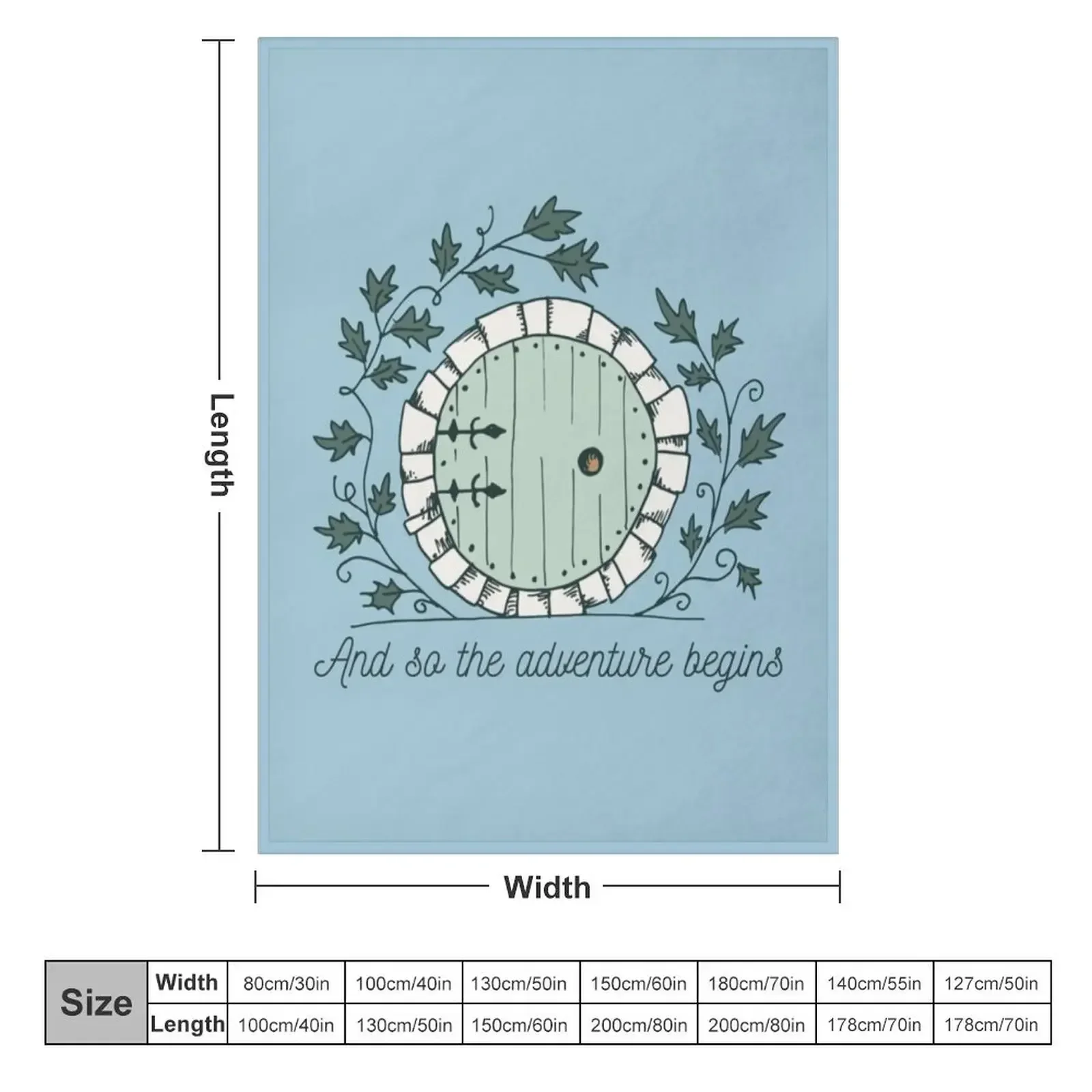 Baggins Door with Twigs Shirts New design 2021 Throw Blanket Moving Bed covers Custom Summer Beddings Blankets