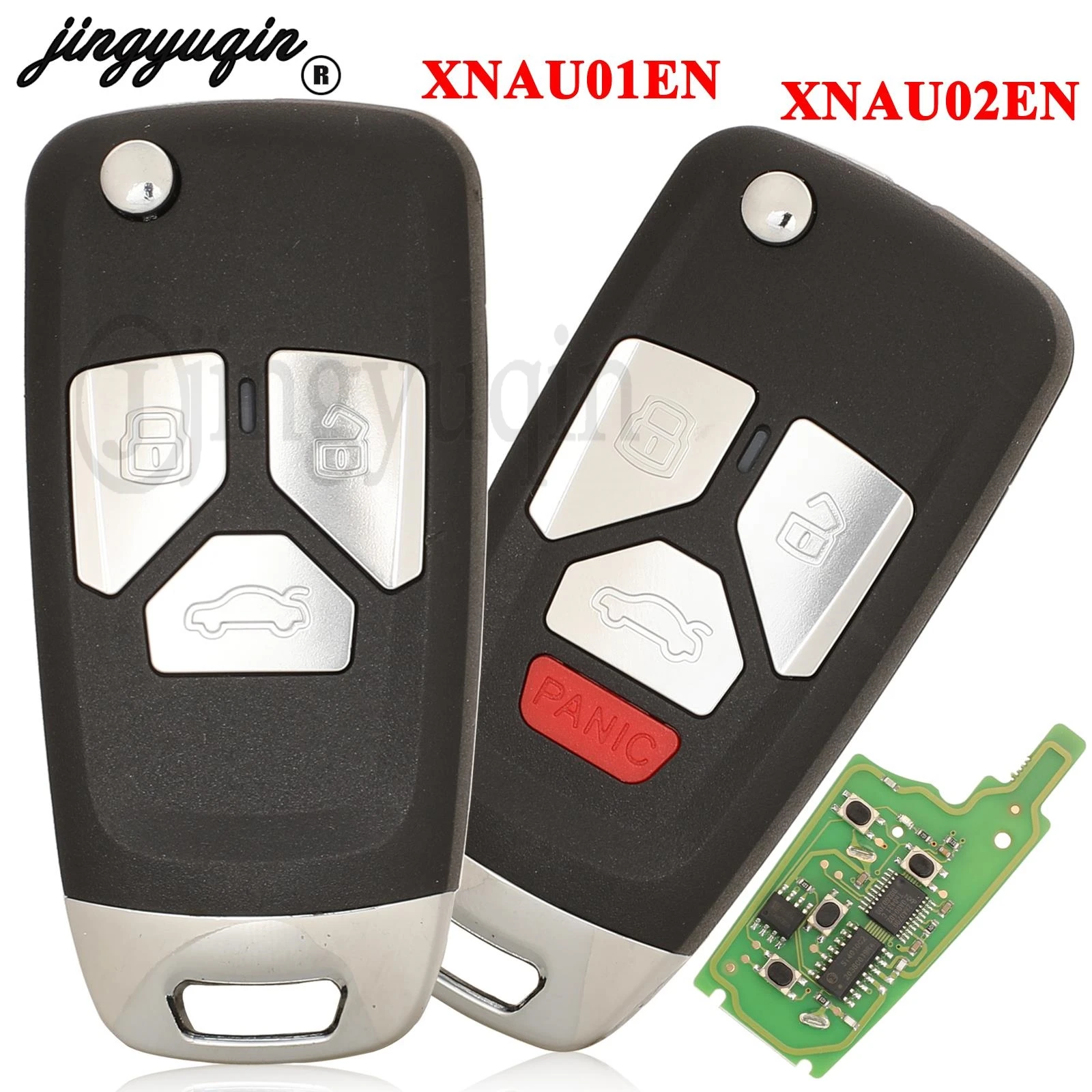 

jingyuqin 3/4 Buttons XNAU01EN/XNAU02EN Xhorse VVDI Wireless Car Key For Audi Type Universal VVDI2 Mini Control Remote Key Tool