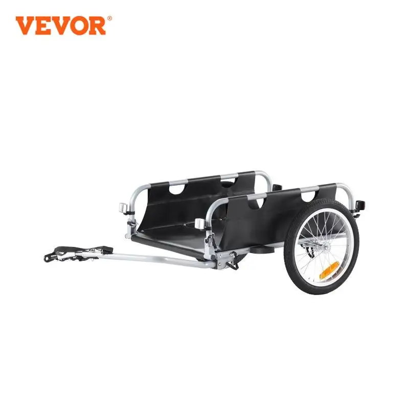 VEVOR 100 lbs Bike Cargo Trailer Foldable Bicycle Wagon Storage Cart with 16